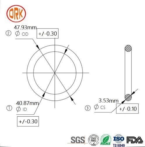 0.5mm - 1000mm 568 Mavi silikon mühürleyici kauçuk halka RoHS kauçuk düz O halkalar