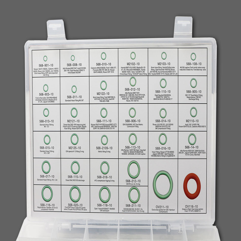ORK 382pcs/386pcs/407pcs/408pcs Fkm veya Nbr Kauçuk O-Ring Mühürleme Kutusu / Mühürleme Paketi