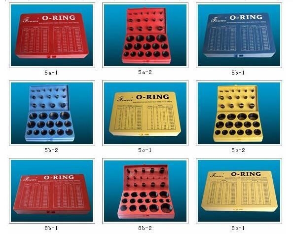 ORK 382pcs/386pcs/407pcs/408pcs Fkm veya Nbr Kauçuk O-Ring Mühürleme Kutusu / Mühürleme Paketi