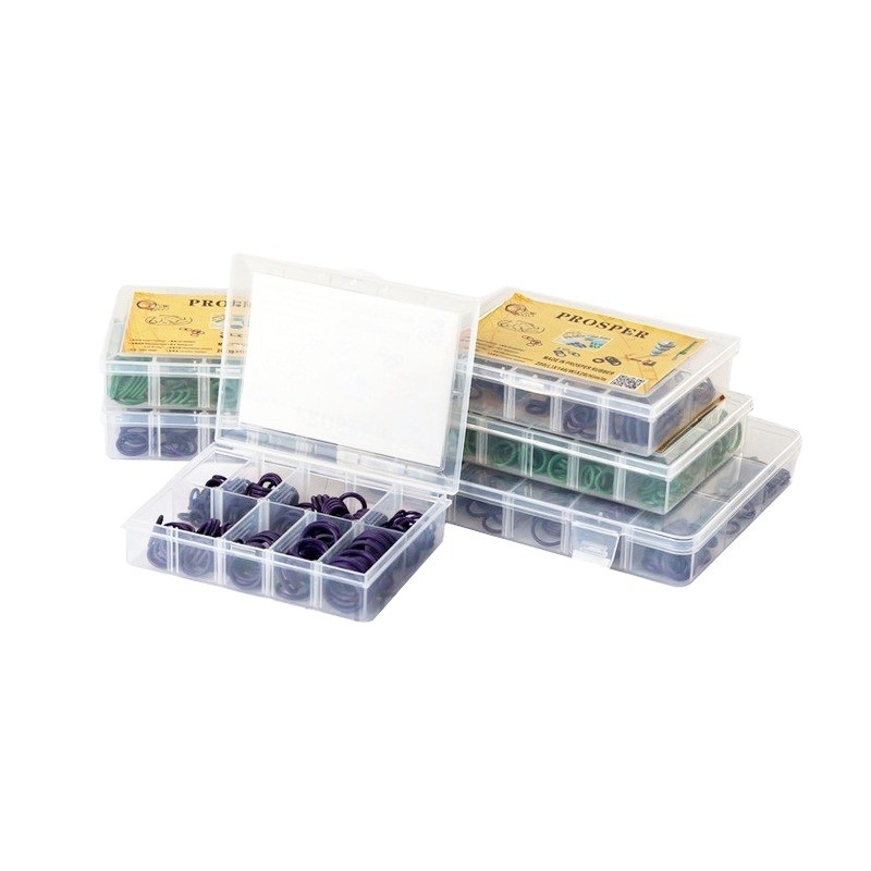 NBR O Ring Valve Kauçuk Mühür Asortiman Kit 382 Pcs Siyah O Halkaları Hidrolik Onarım için