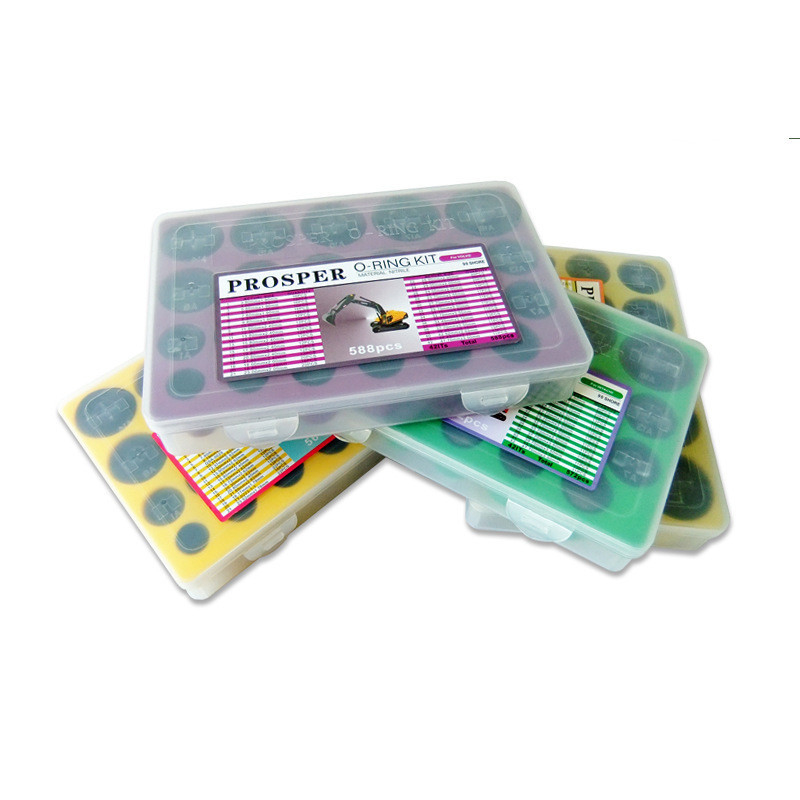 NBR O Ring Valve Kauçuk Mühür Asortiman Kit 382 Pcs Siyah O Halkaları Hidrolik Onarım için