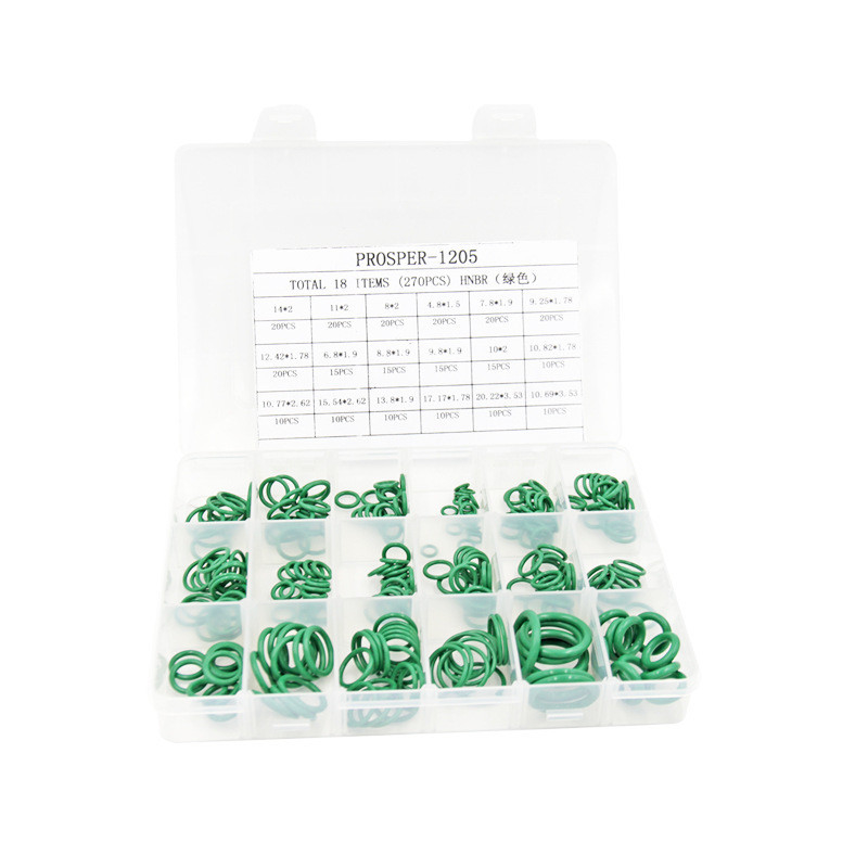 NBR O Ring Valve Kauçuk Mühür Asortiman Kit 382 Pcs Siyah O Halkaları Hidrolik Onarım için