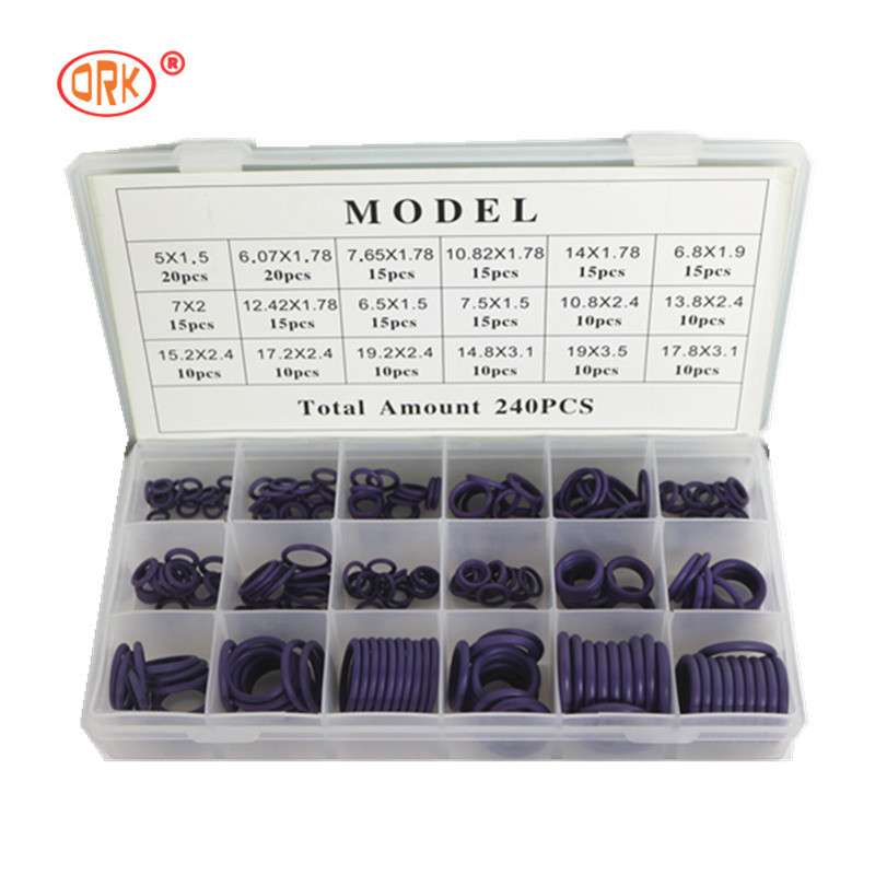 240 pcs Yeşil NBR Araç Klima O-Ring Kits 16 Farklı Boyutlar için Boyutlar